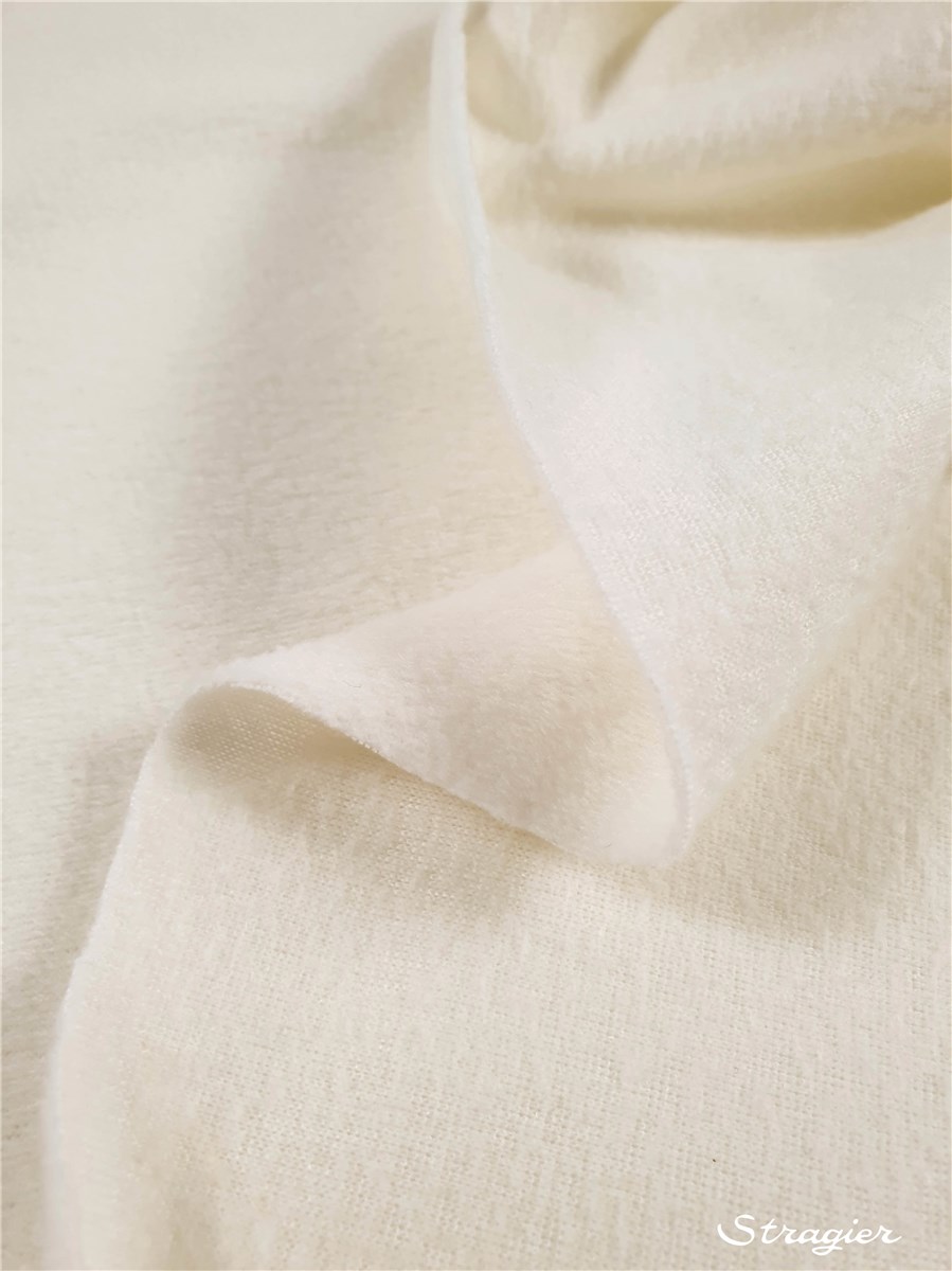 Molleton Polyester - léger - uni - Ecru 