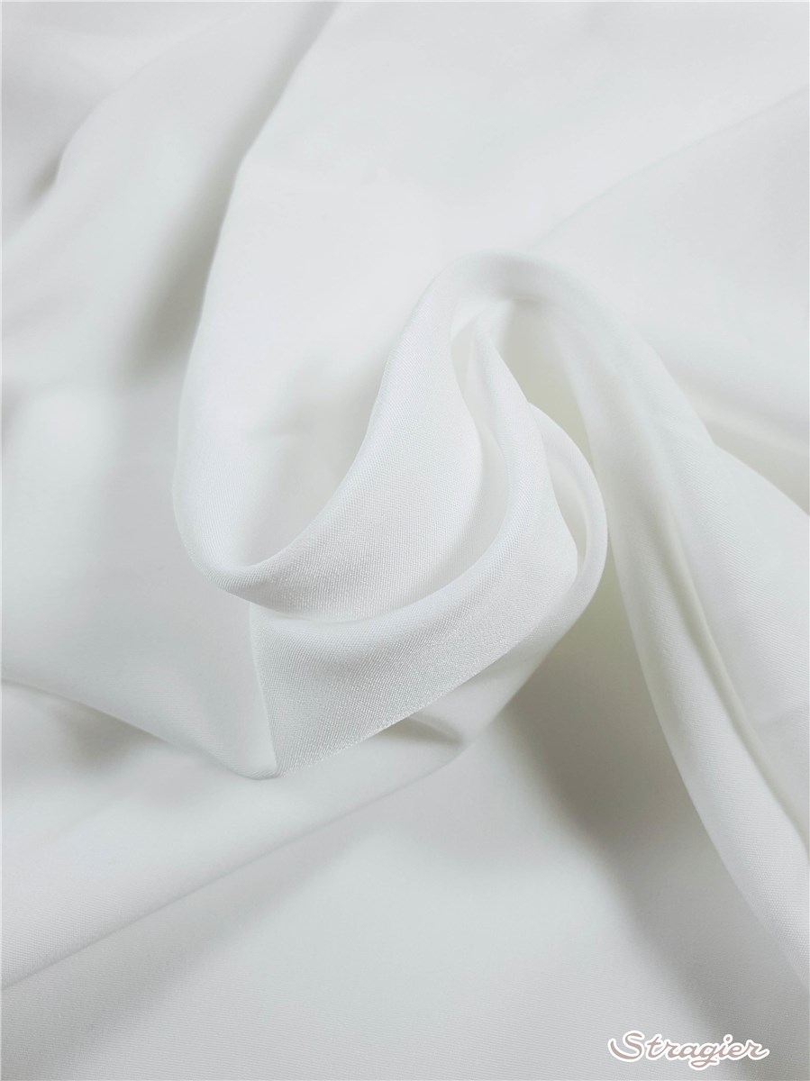 Popeline polyester micro - uni - Off-white