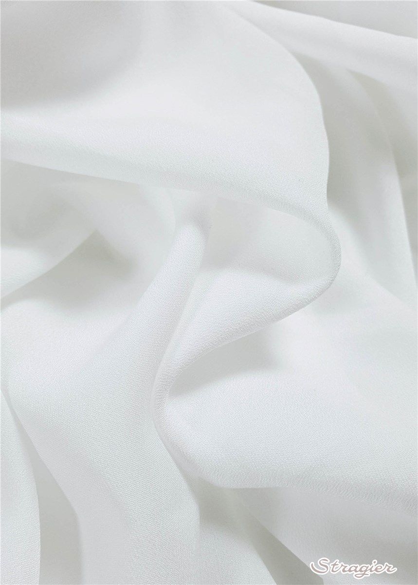 Crepe de Chine - Polyester Micro - uni - Off-white