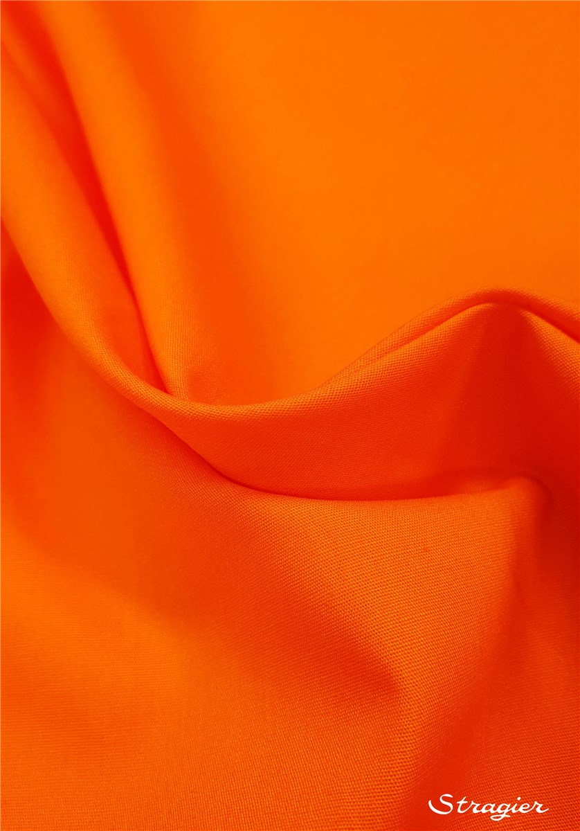 Poplin 59 threads/cm - Plain - Orange