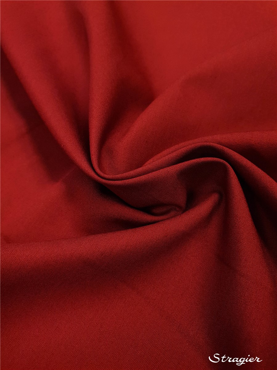 Popeline 59 fils/cm - Uni - Rouge Cerise