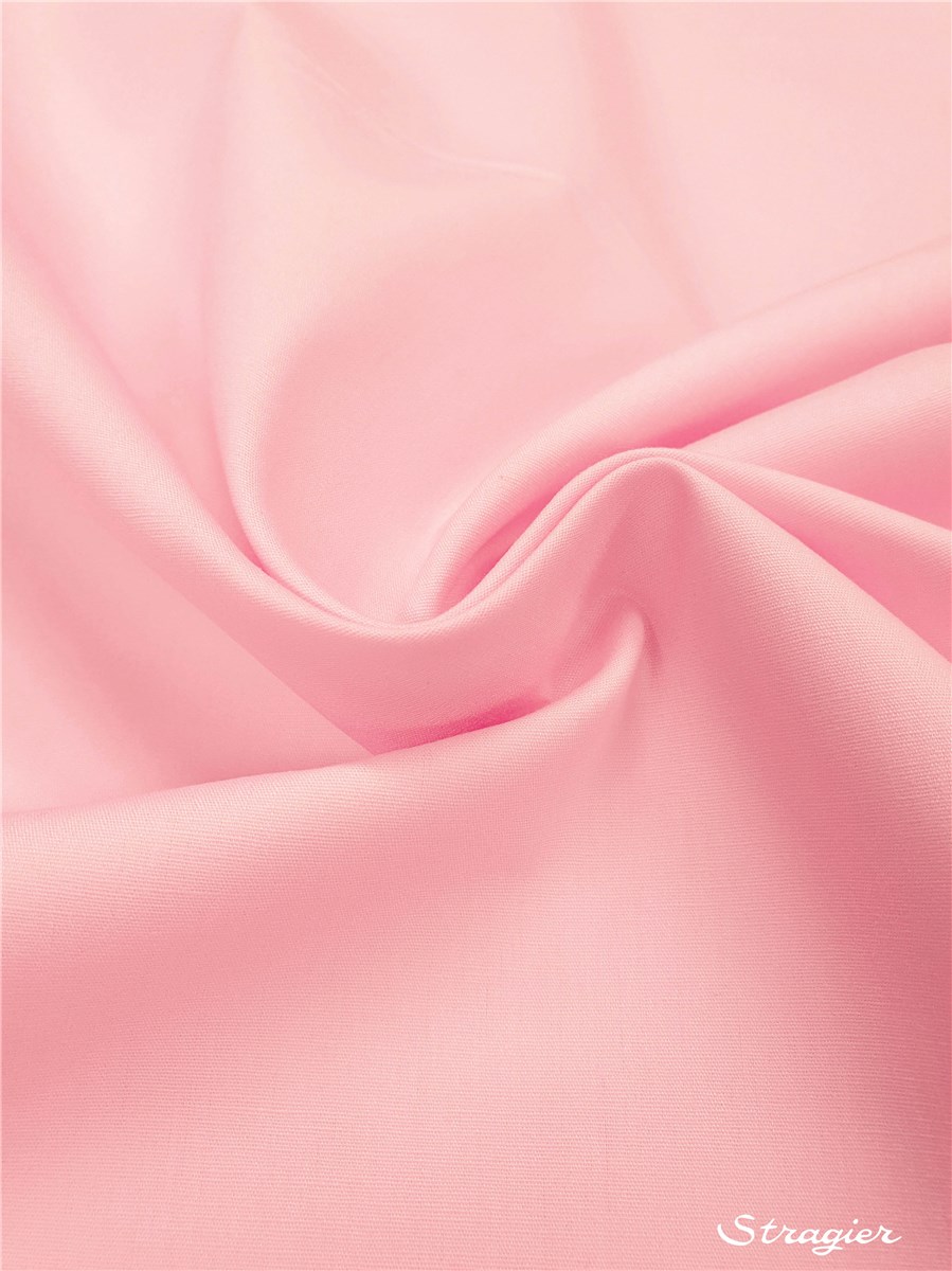 Poplin 59 threads/cm - Plain - Rose clair