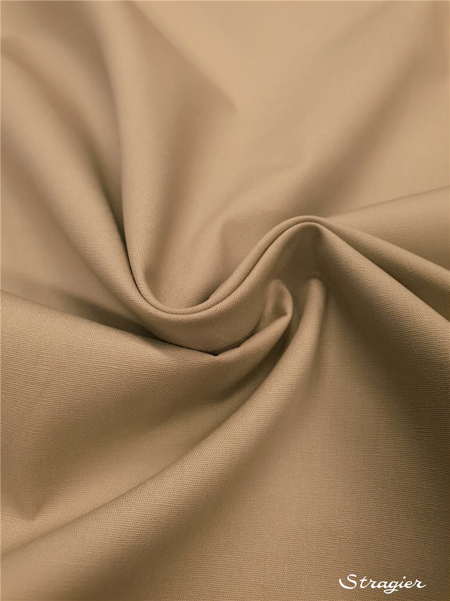 Poplin 59 threads/cm - Plain - Beige