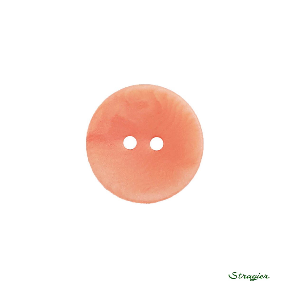 Ivory-Nut Buttons - 2 trous - Pêche - 15 mm
