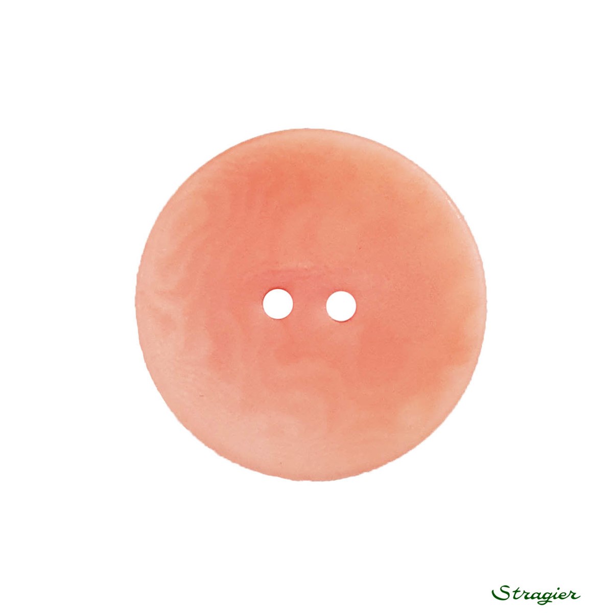 Ivory-Nut Buttons - 2 trous - Pêche - 20 mm
