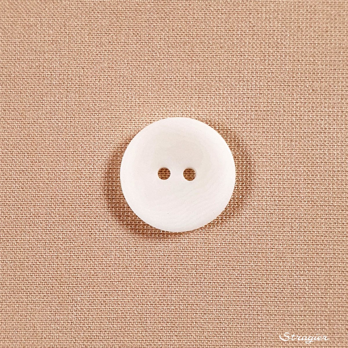 Ivory-Nut Buttons - 2 trous - Porcelaine - 12 mm