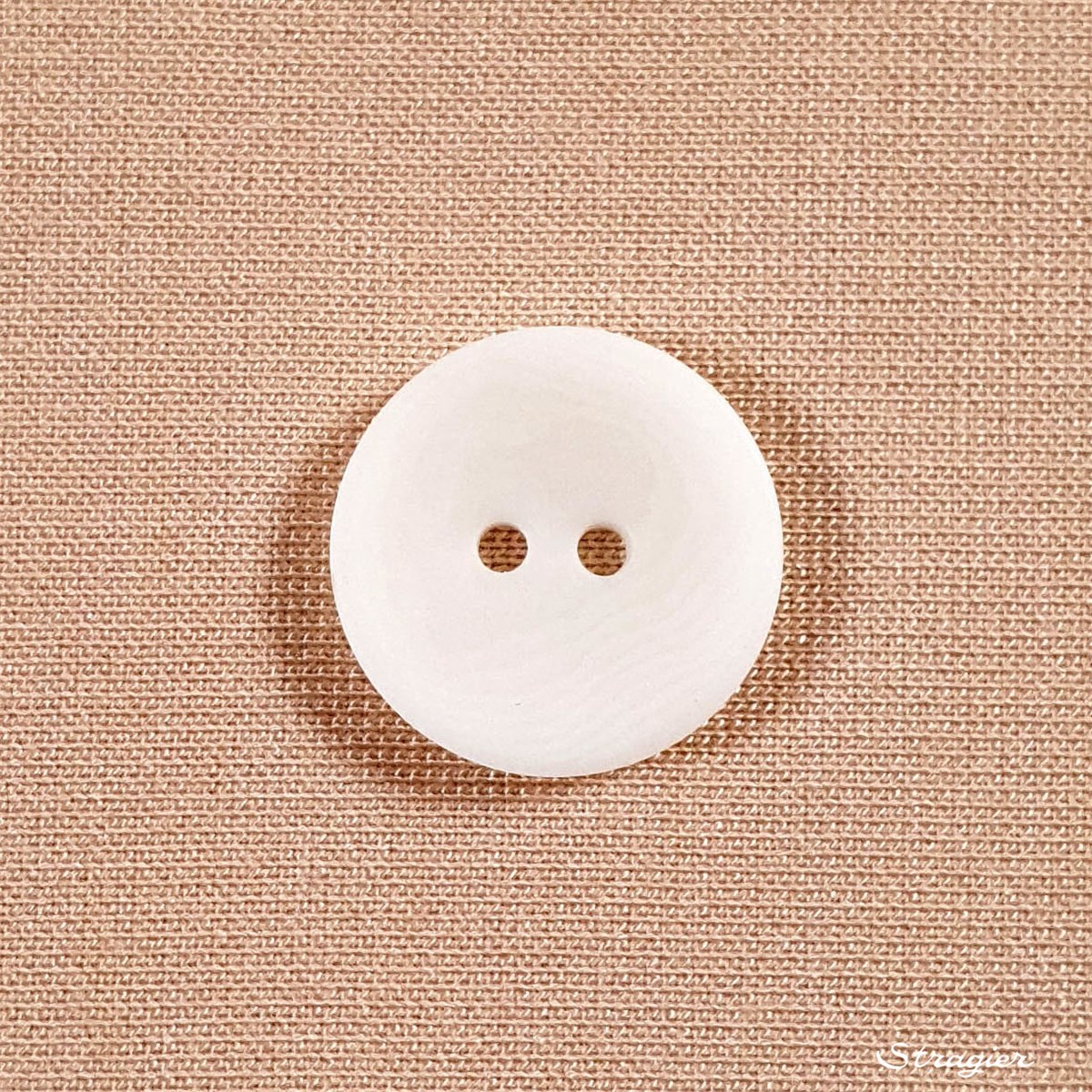 Ivory-Nut Buttons - 2 trous - Porcelaine - 15 mm