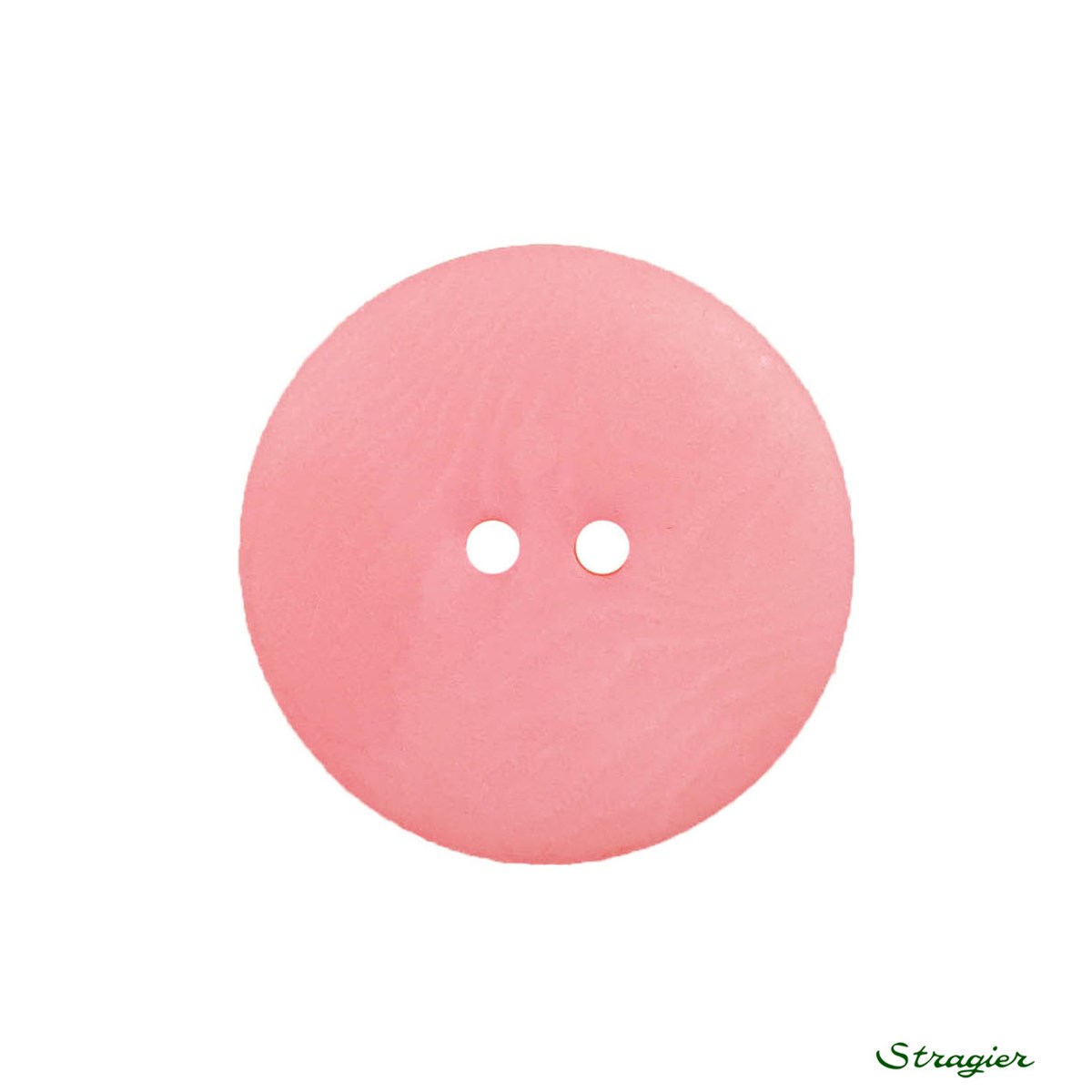 Ivory-Nut Buttons - 2 trous - Rose Cyclamen - 20 mm