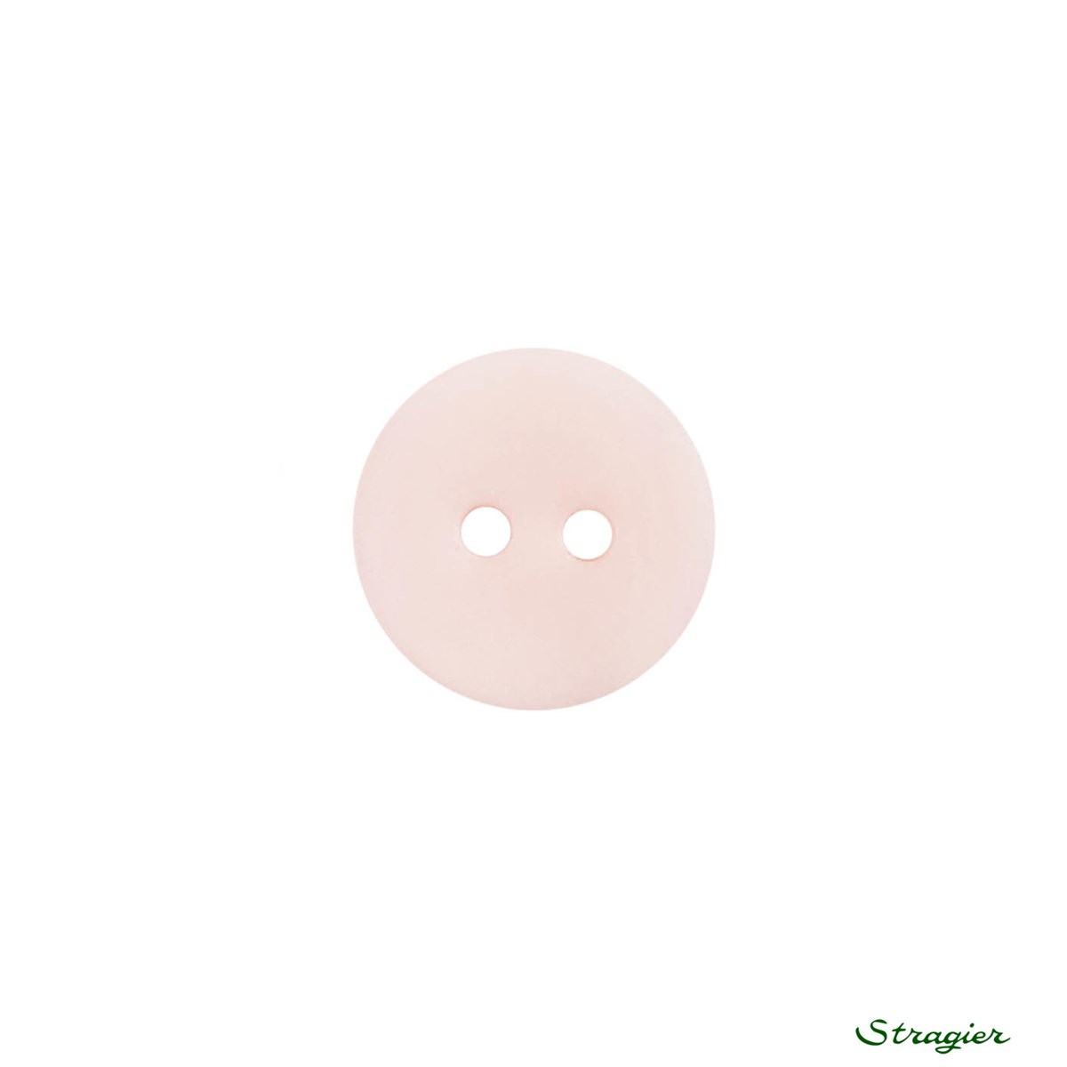 Boutons Corozo - 2 trous - Rose Perle - 12 mm