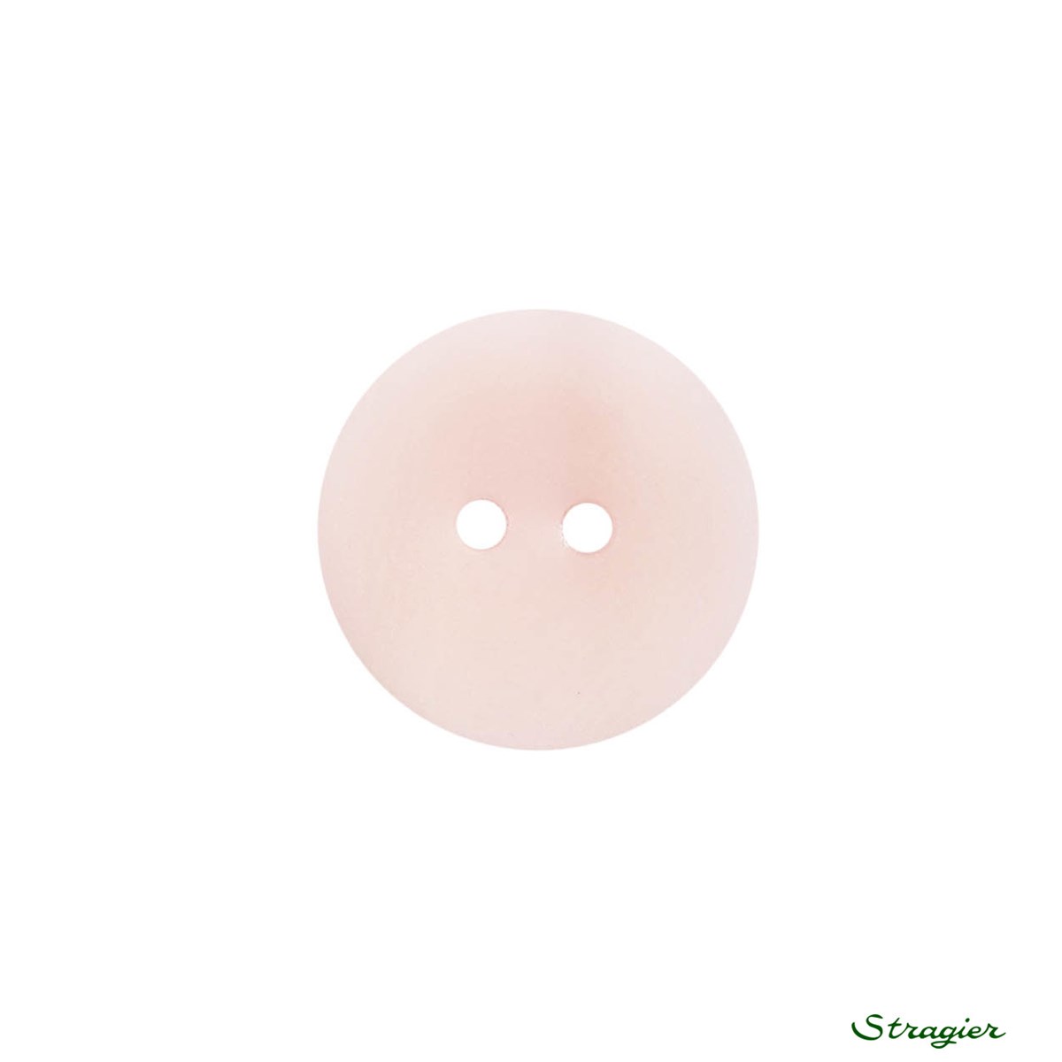 Boutons Corozo - 2 trous - Rose Perle - 15 mm