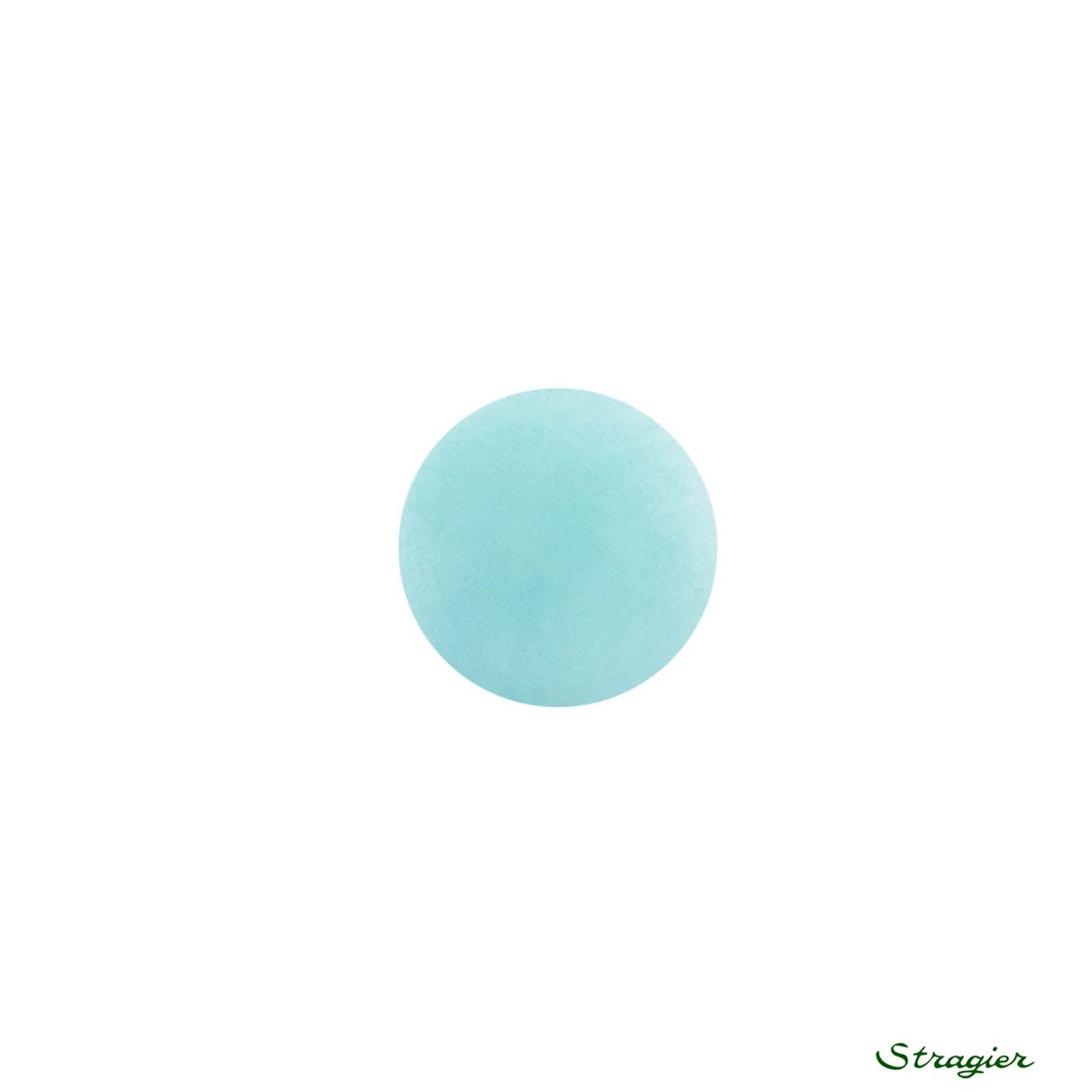 Boutons Corozo - à queue - Menthe bleue - 11 mm