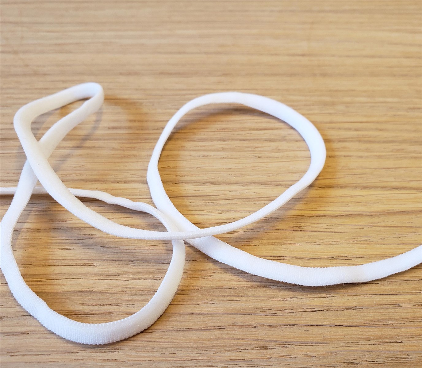 Elastique doux - uni - Blanc - 5 mm