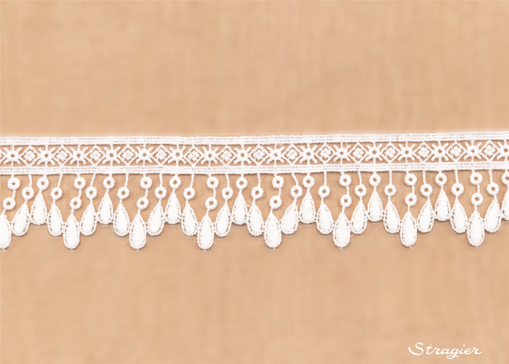 Guipure Lace - Linta - Stragier pale Ivory - 45 mm