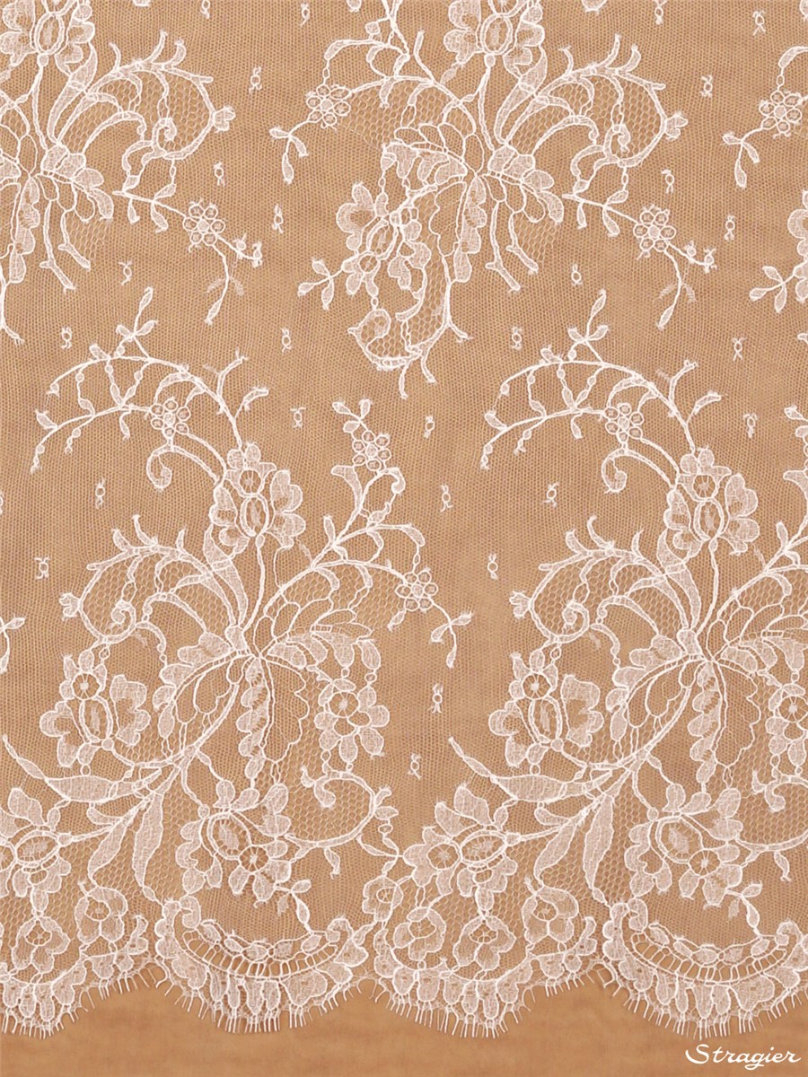 Dentelle Chantilly - Nestinne - Ivoire clair Stragier - 90 cm