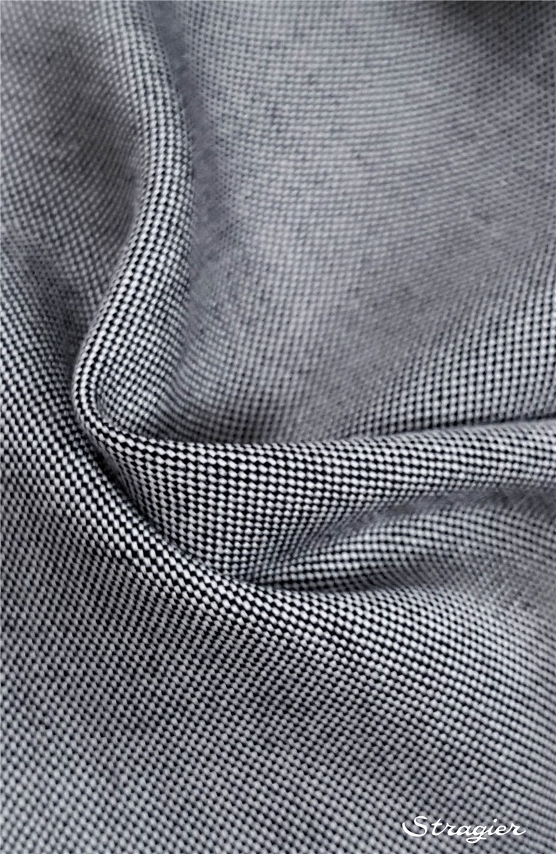 Coton "Pin-Point" - uni - Anthracite 