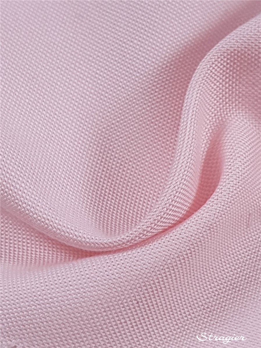 Coton "Pin-Point" - uni - Rose clair 