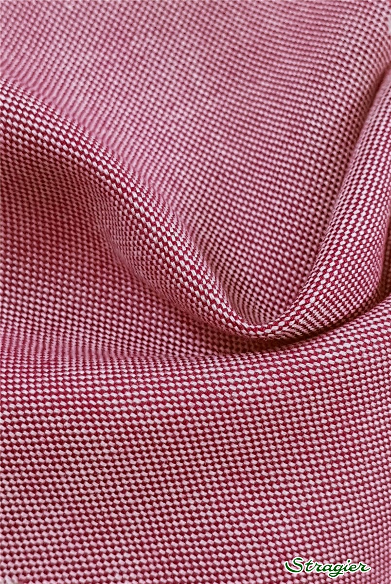 Coton "Pin-Point" - uni - Framboise