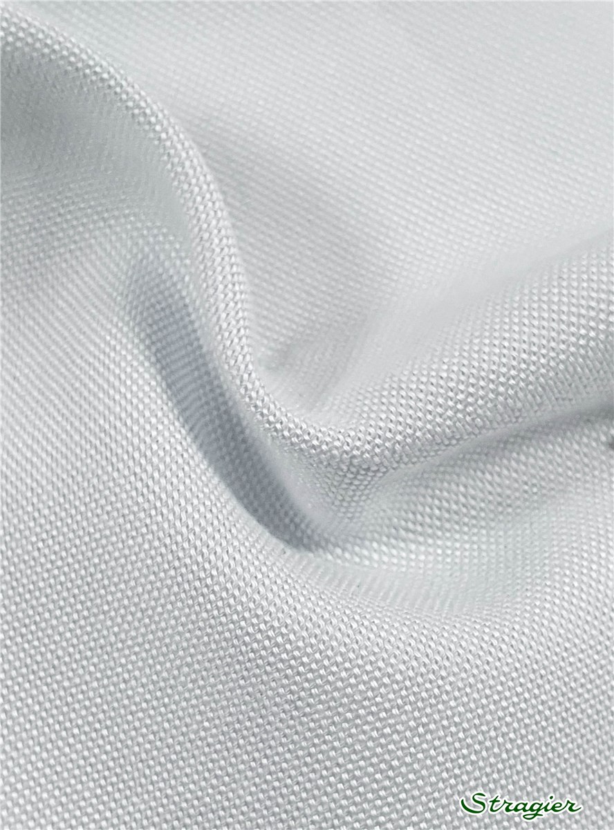 Coton "Pin-Point" - uni - Gris Perle