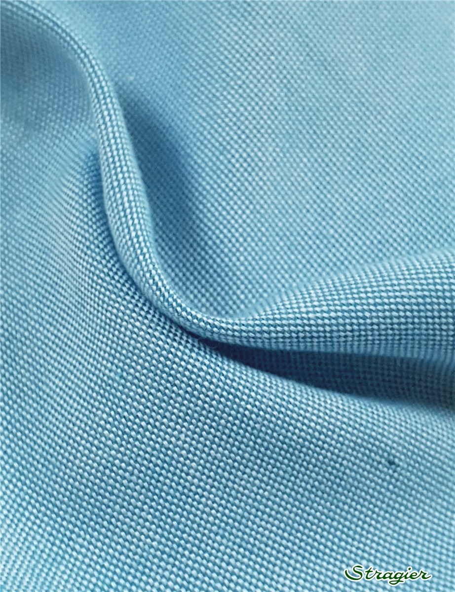 Coton "Pin-Point" - uni - Teal
