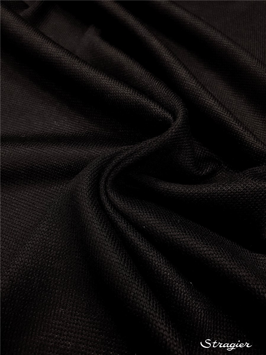 Maille pure Laine - souple et douce - uni - Noir