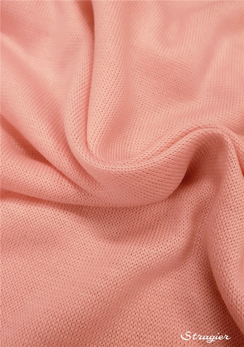 Maille pure Laine - souple et douce - uni - Rose clair