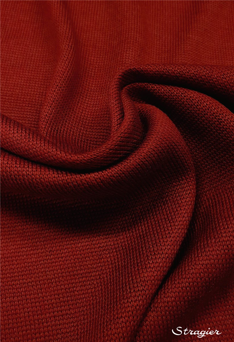 Maille pure Laine - souple et douce - uni - Rouge Rubis