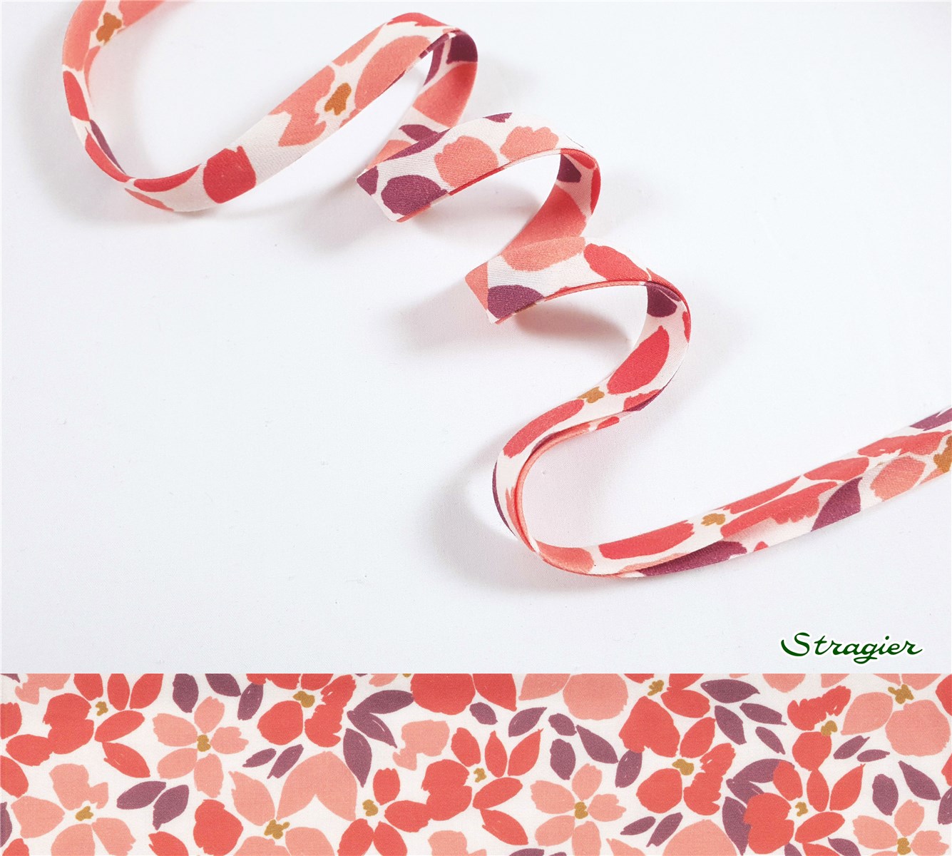 Bias Binding - UNE - Florie - Corail-Rose - 10 mm