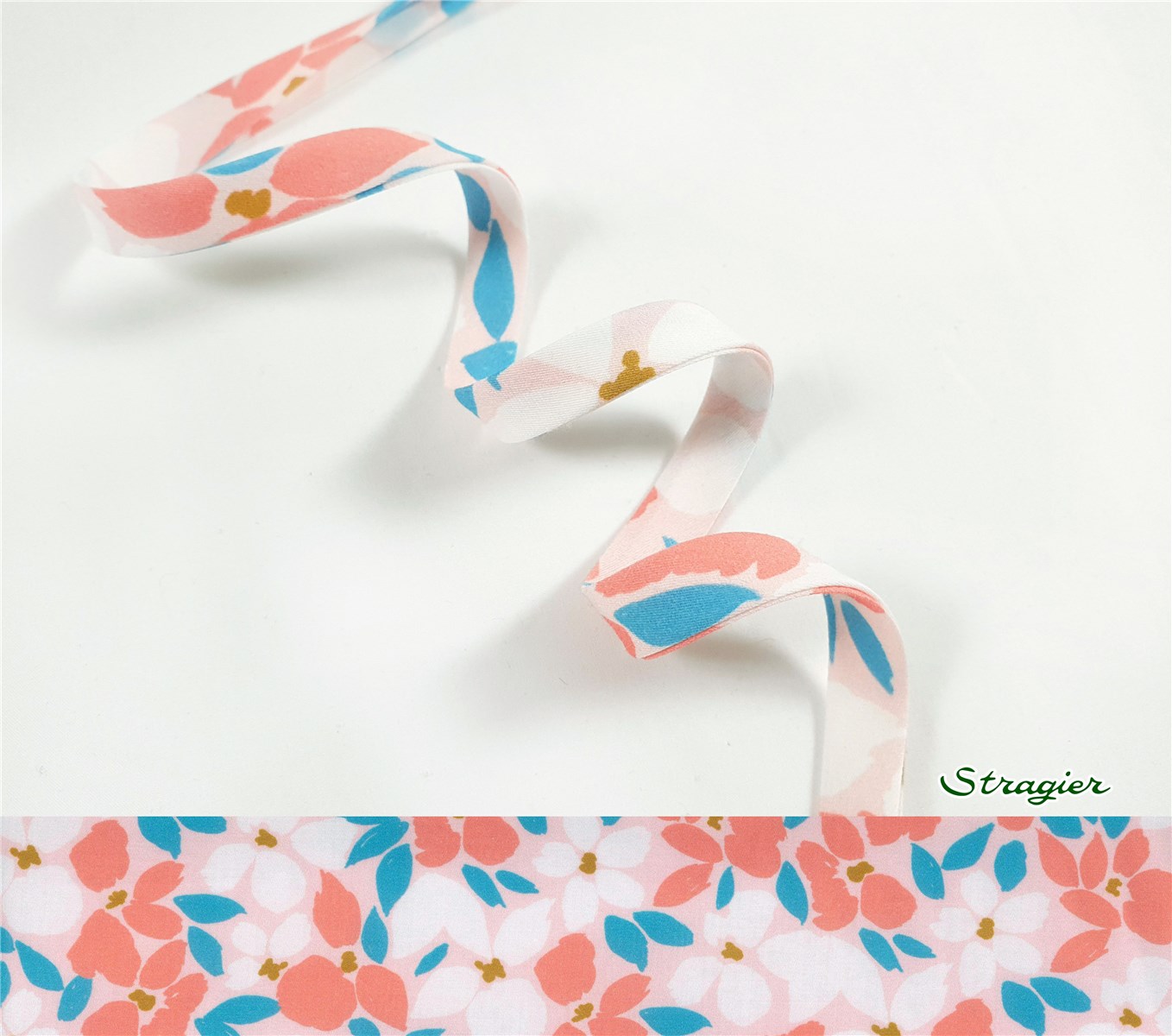 Bias Binding - UNE - Florie - Pêche-Lagon - 10 mm