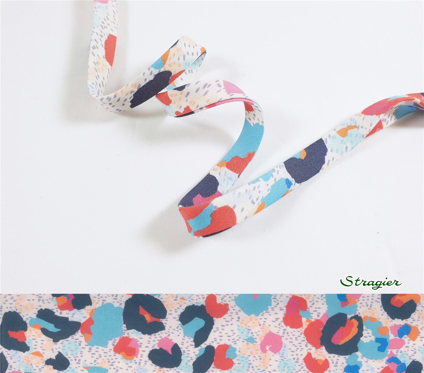 Biais - UNE - Ribambelle - Rose-Marine - 10 mm