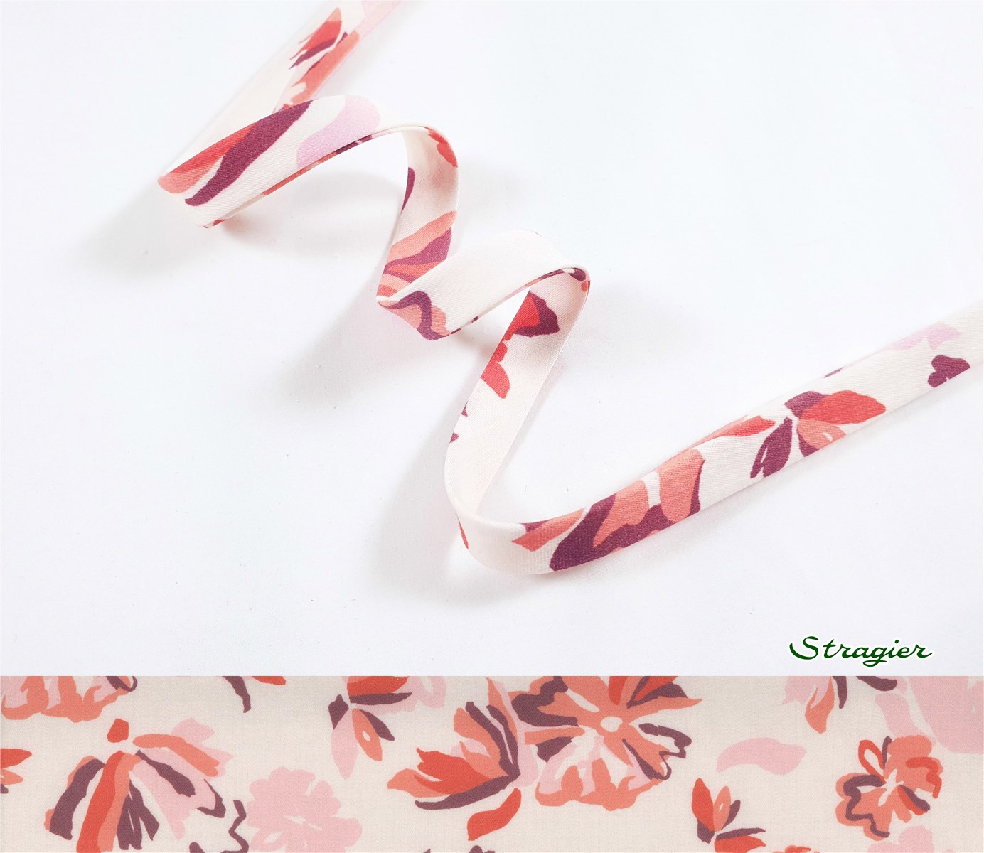 Bias Binding - UNE - Aloha - Corail-Rose - 10 mm