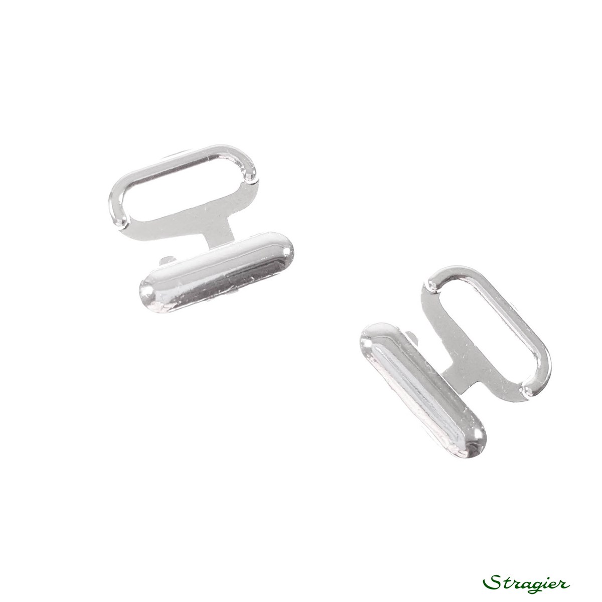 Fermetures Bikini - - Zamak - Argent clair - 10 mm