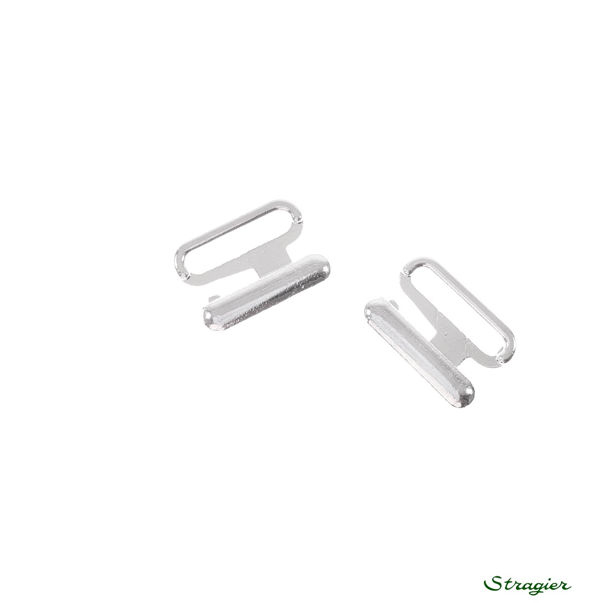 Fermetures Bikini - - Zamak - Argent clair - 15 mm