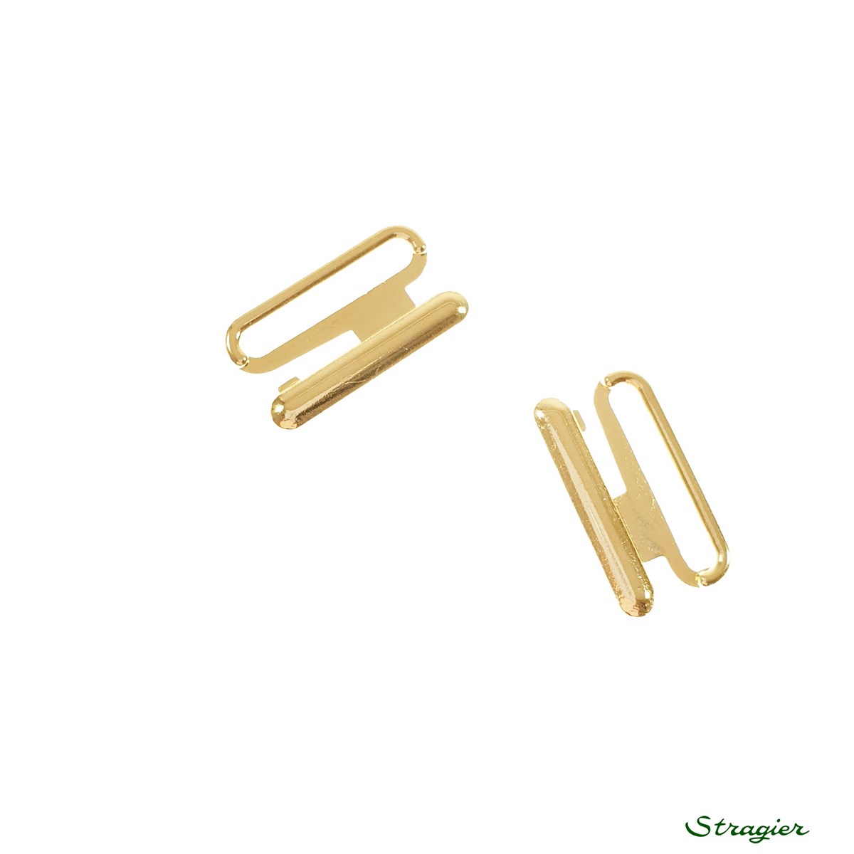 Fermetures Bikini - - Zamak - Or clair - 20 mm