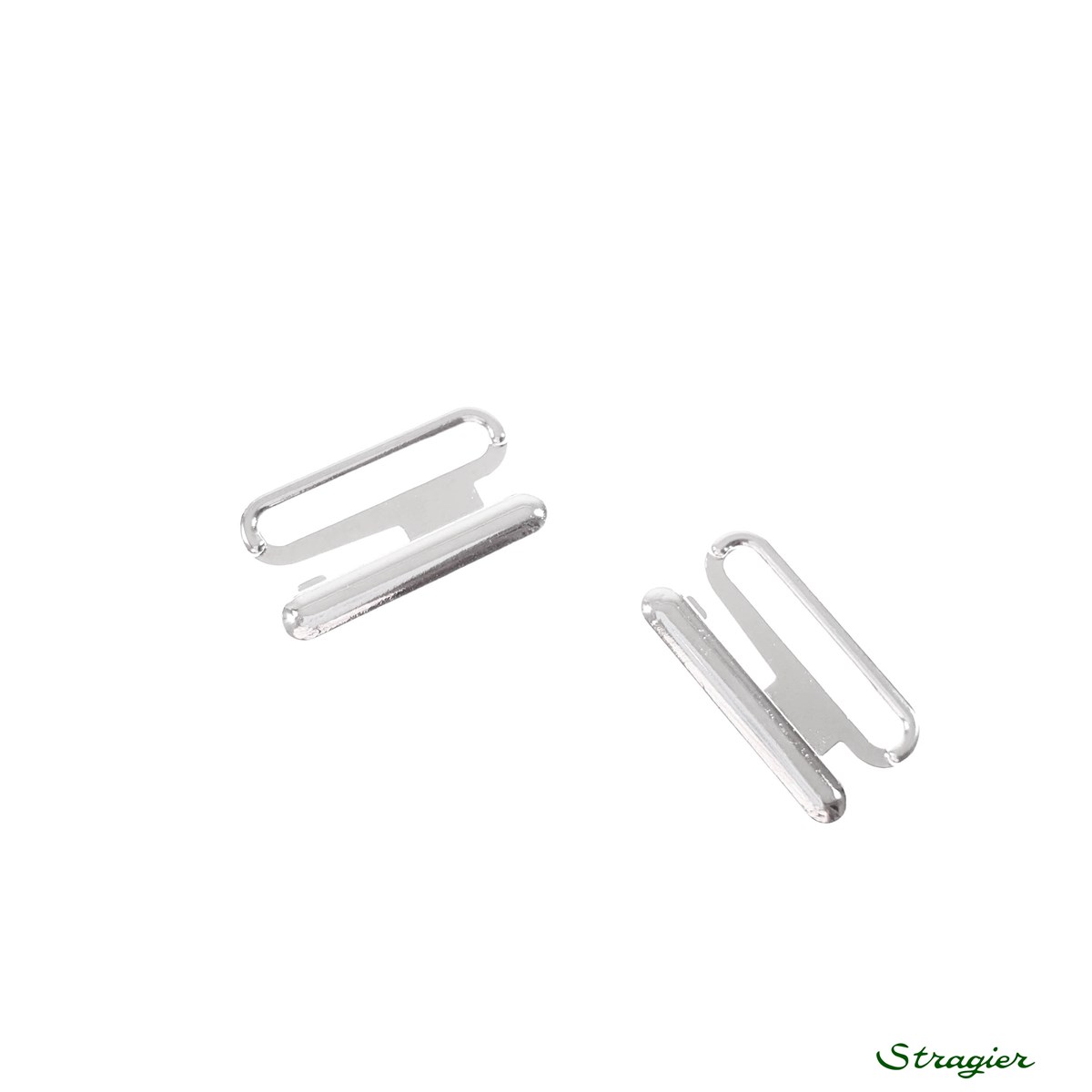 Fermetures Bikini - - Zamak - Argent clair - 20 mm