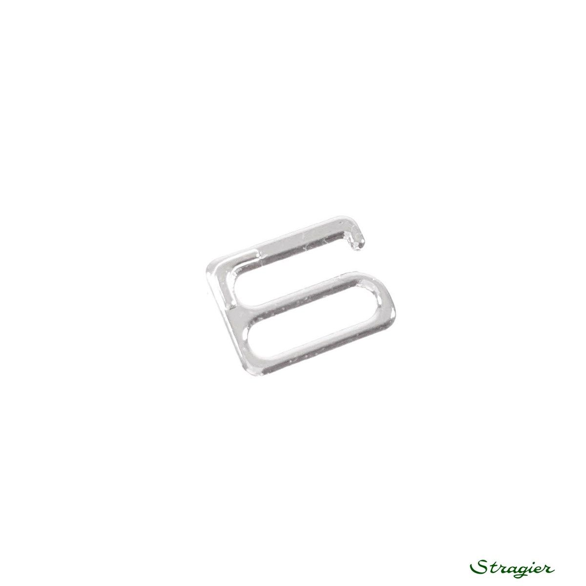 Crochet bretelle amovible - - Zamak - Argent clair - 10 mm