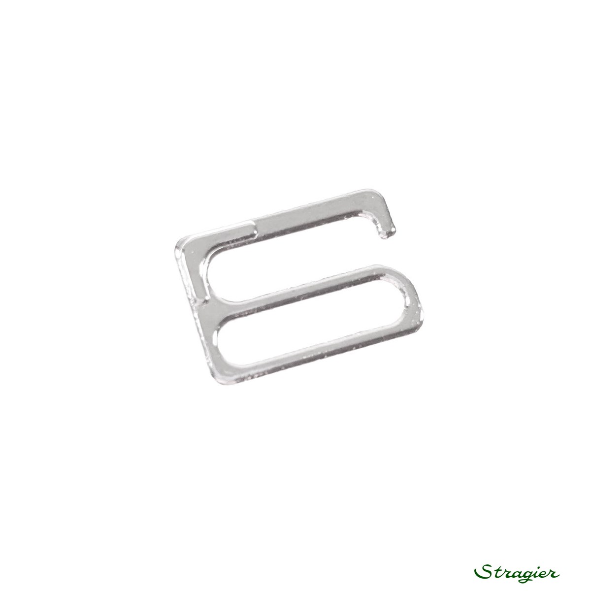 Crochet bretelle amovible - - Zamak - Argent clair - 15 mm