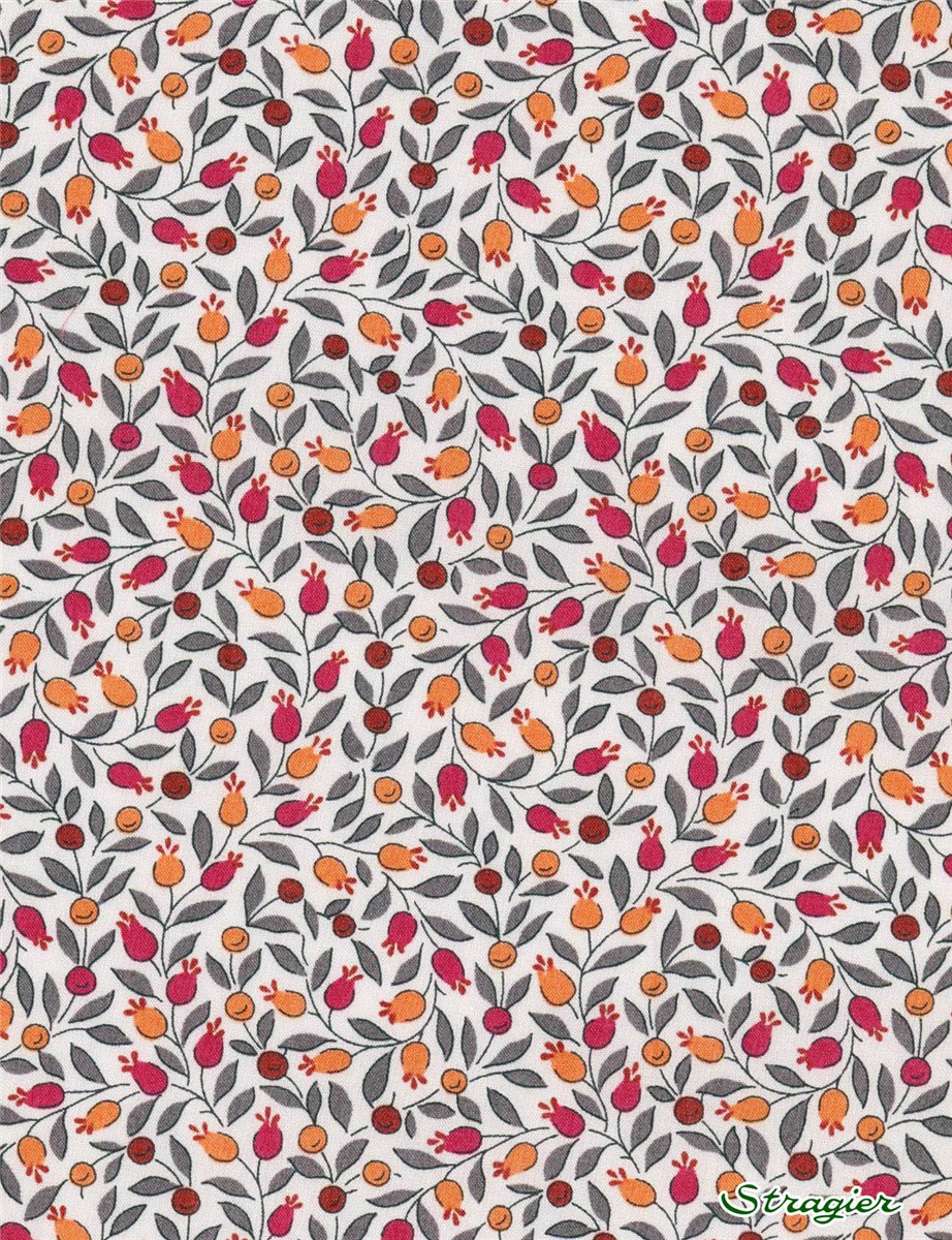 Liberty Tana Lawn - Floriana - Tangerine 