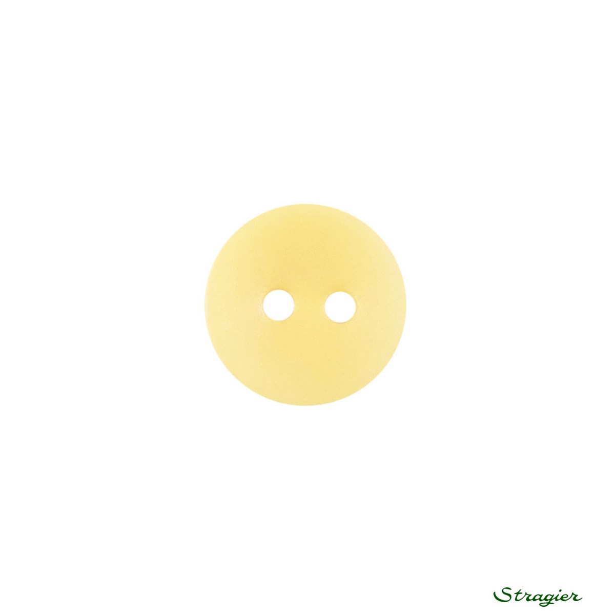 Boutons Corozo - 2 trous - Jaune Poussin - 12 mm