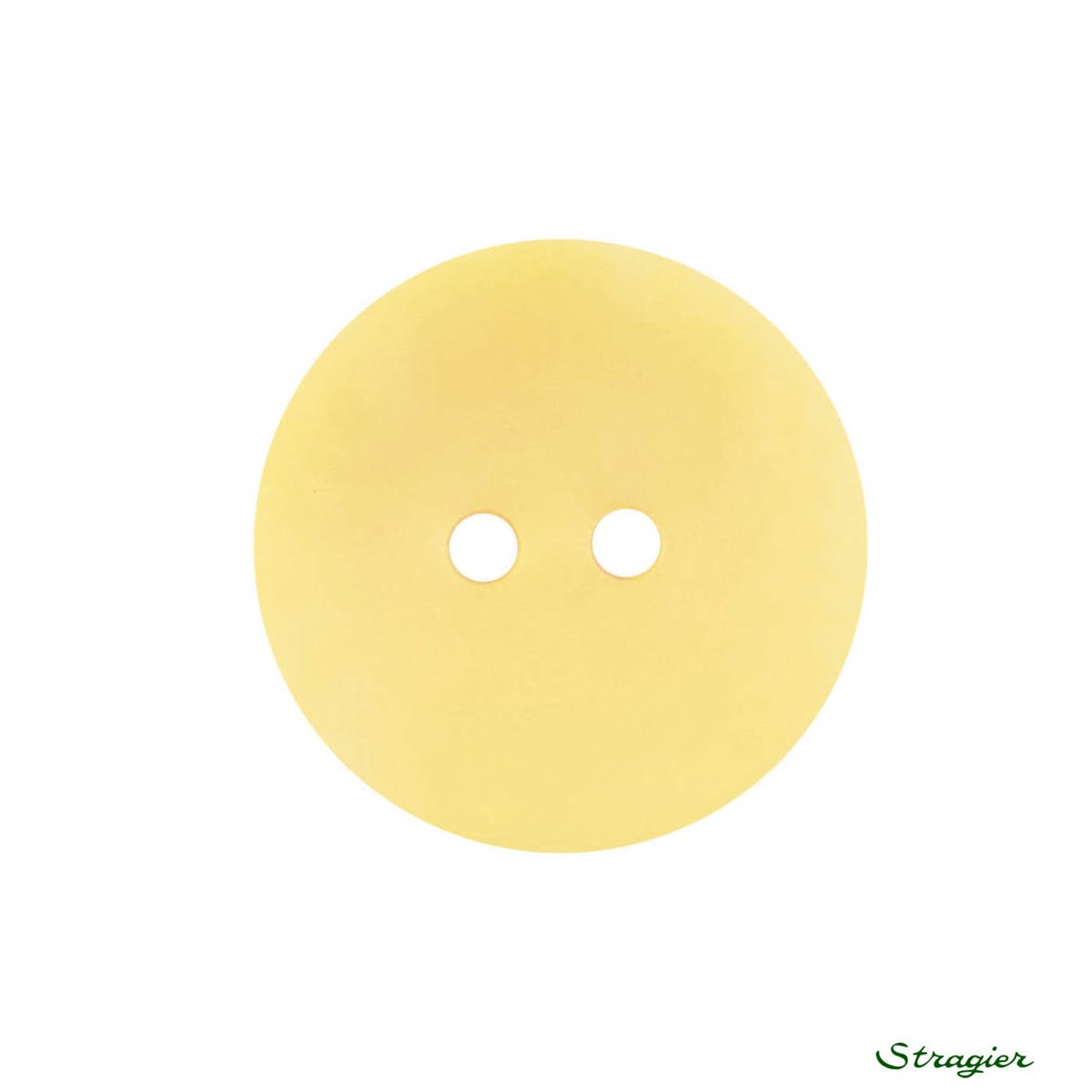 Boutons Corozo - 2 trous - Jaune Poussin - 20 mm