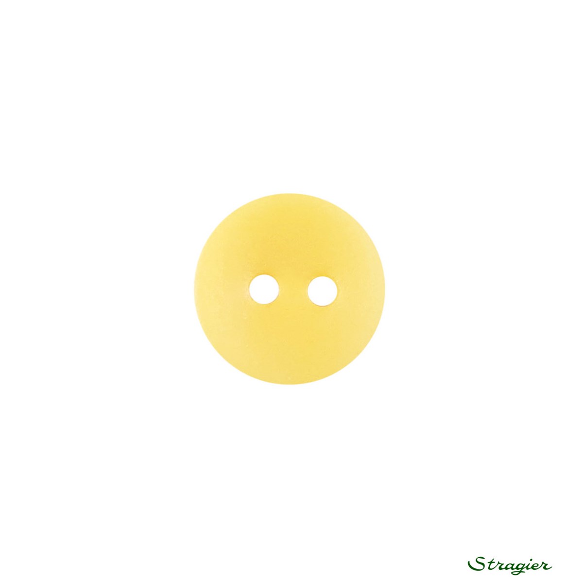 Boutons Corozo - 2 trous - Jaune Soleil - 12 mm