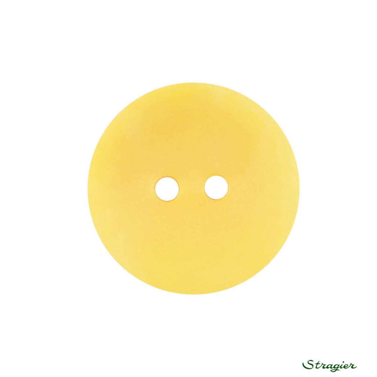 Boutons Corozo - 2 trous - Jaune Soleil - 20 mm