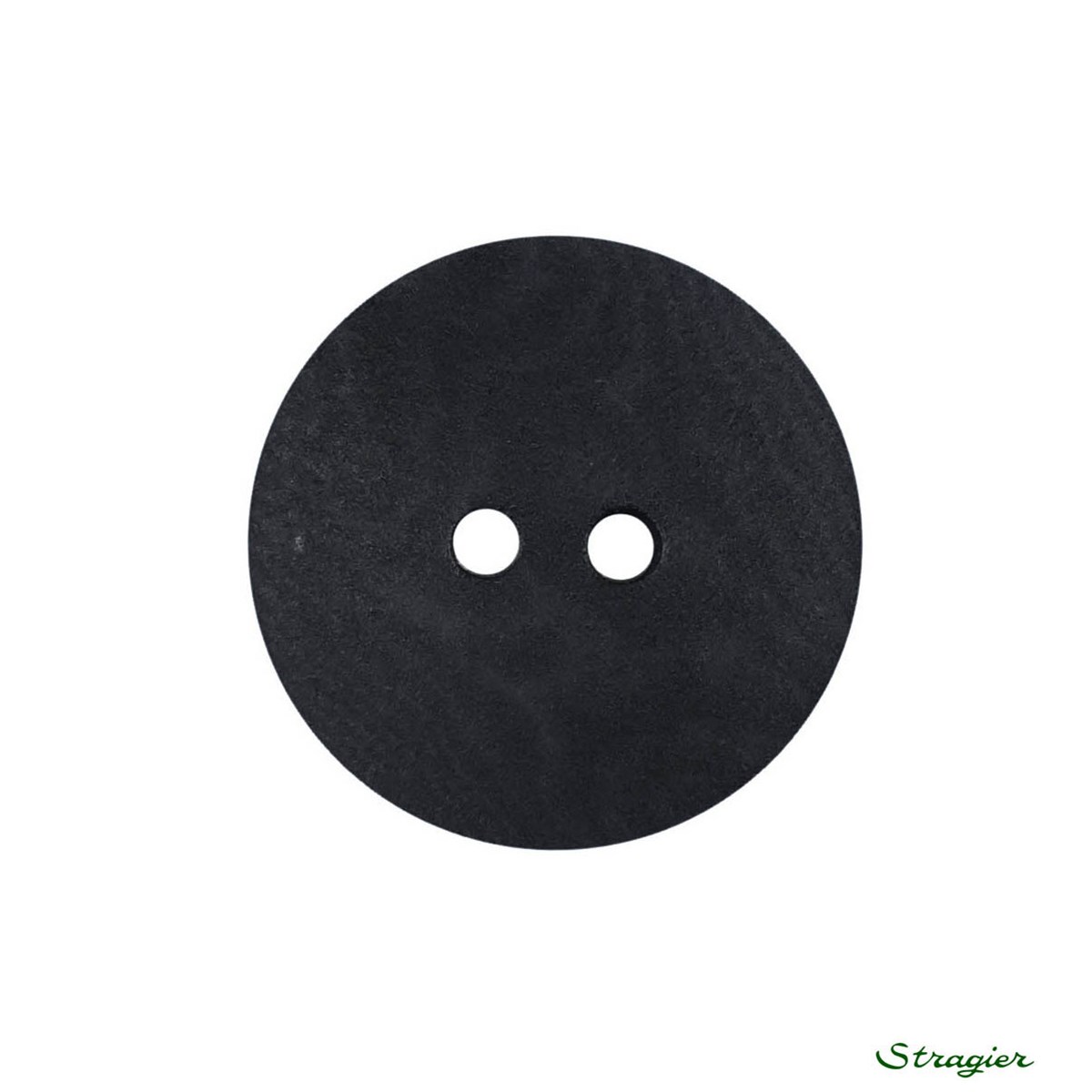 Boutons Corozo - 2 trous - Noir - 20 mm