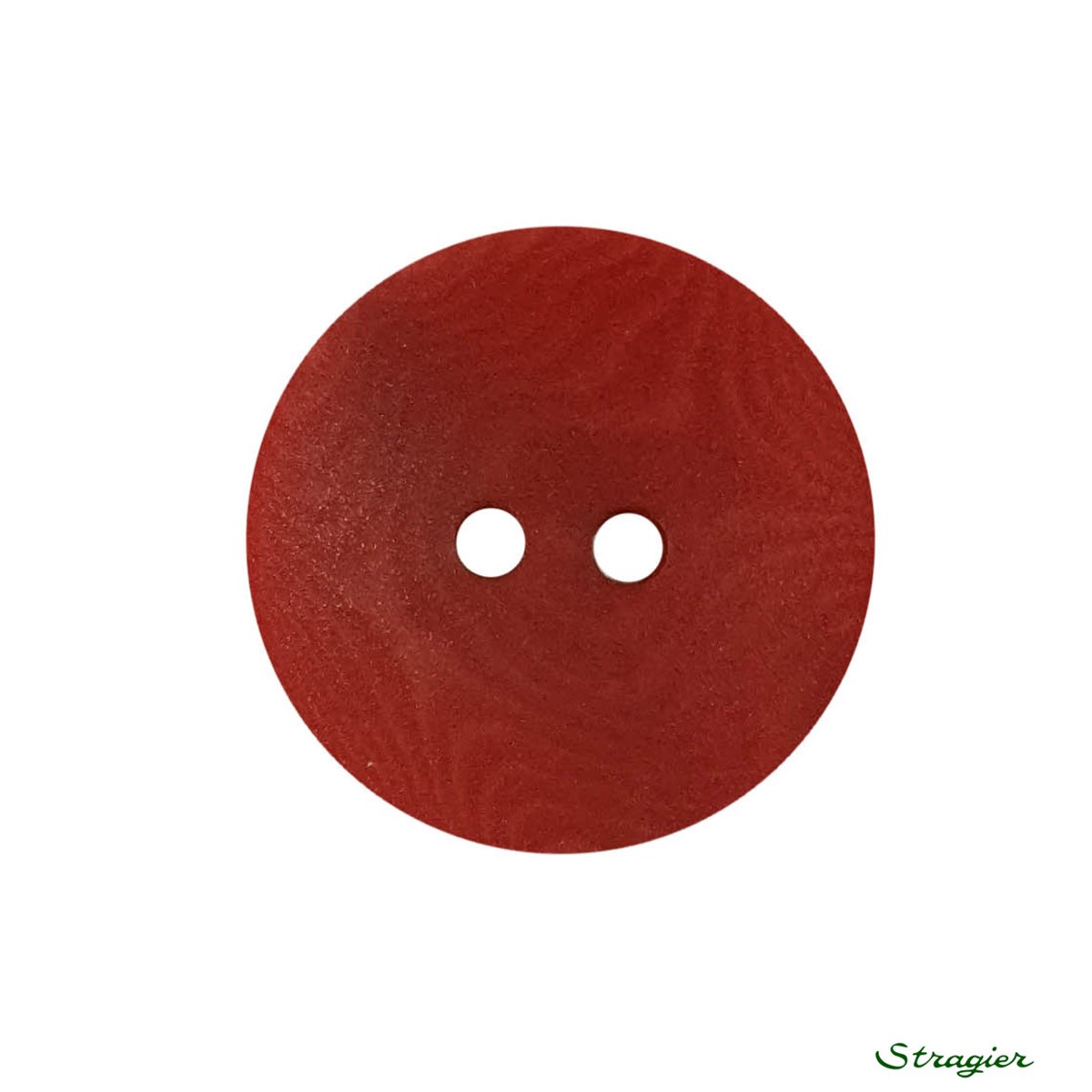 Boutons Corozo - 2 trous - Rubis - 20 mm