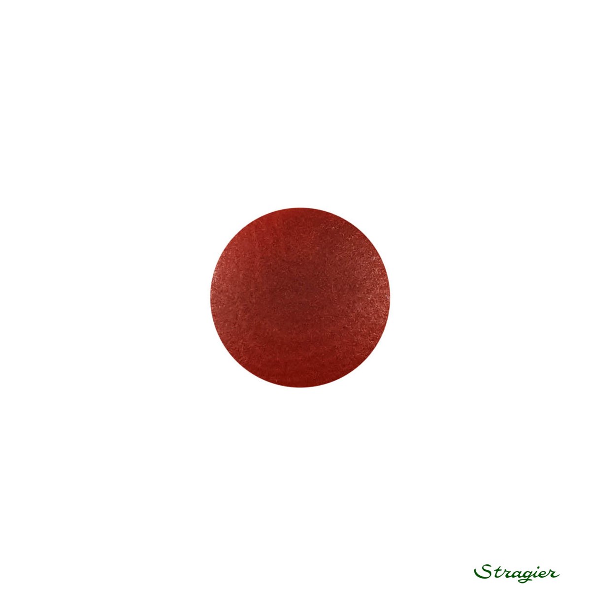 Boutons Corozo - à queue - Rubis - 11 mm