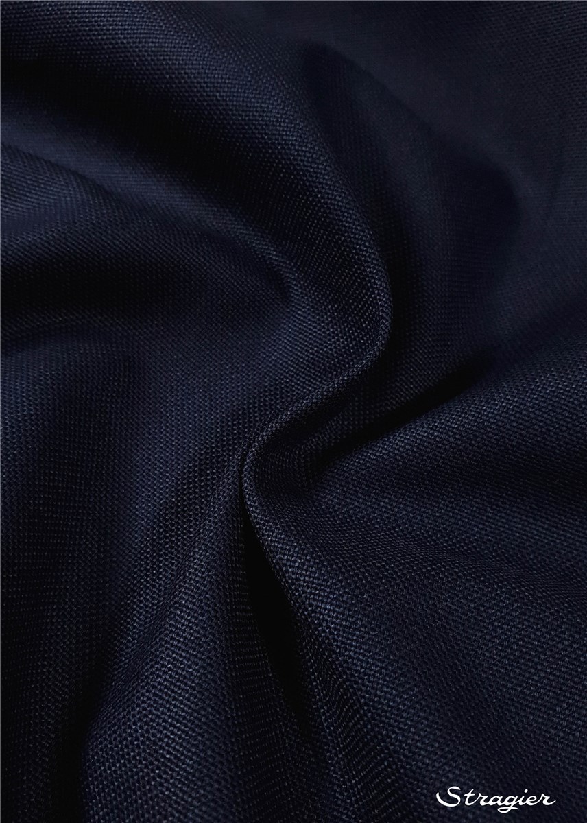 Toile de Coton épaisse - uni - Marine foncé 