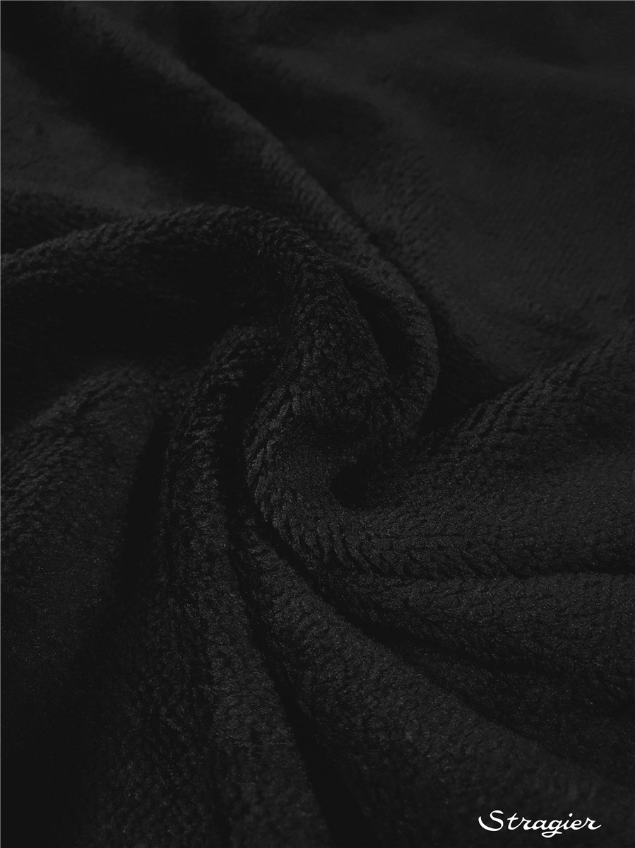 Eponge Velours - Coton & Bambou - uni - Noir