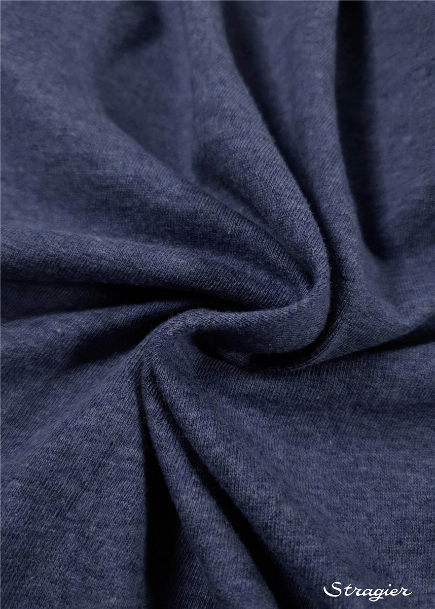 Pure Combed Cotton Jersey 160gr/sqm - Plain - Indigo foncé