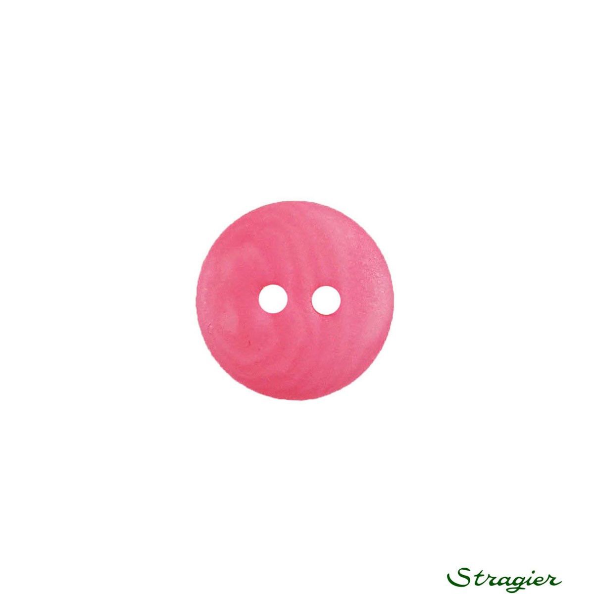 Boutons Corozo - 2 trous - Fuchsia - 12 mm