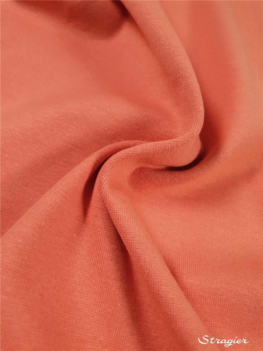Pure Organic Cotton Knitted Ribbing - Uni - Rose Saumon