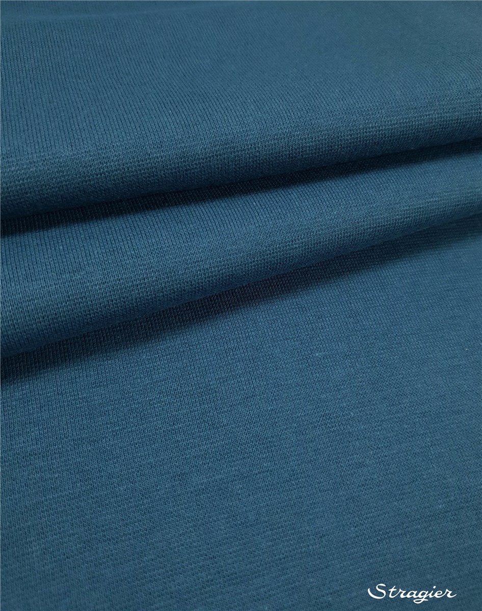 Pure Organic Cotton Knitted Ribbing - Uni - Jeans